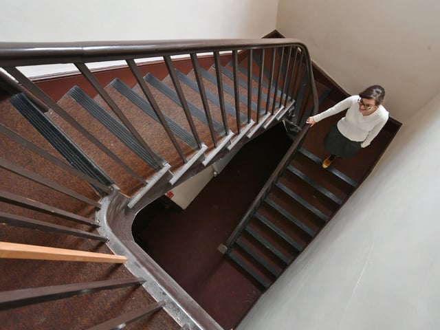 The staircase where a pregnant maid is said to have 'fell', leading to the deaths of both her and her unborn baby