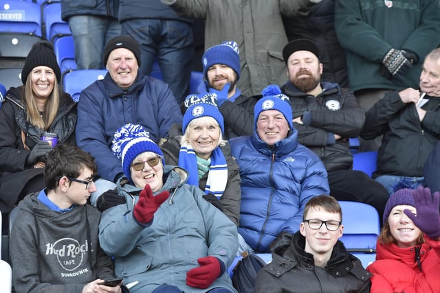Peterborough United fans at the weekend win over Burton Albion.