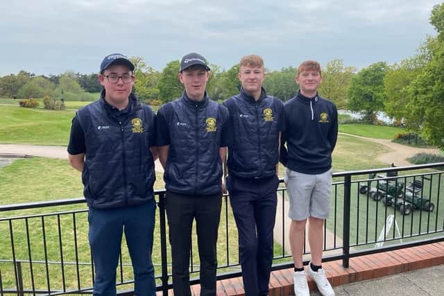 The successful Milton Golf Club team of, left to right, Jacob Williams, Euan Herson, Charlie Pearce and Kai Raymond.