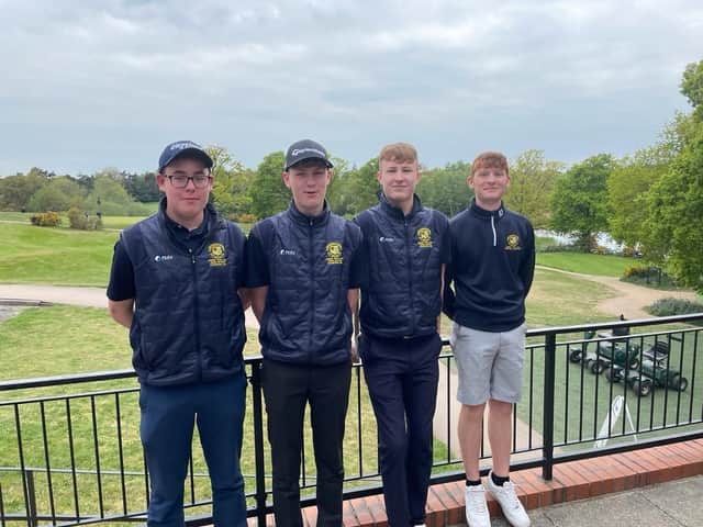 The successful Milton Golf Club team of, left to right, Jacob Williams, Euan Herson, Charlie Pearce and Kai Raymond.