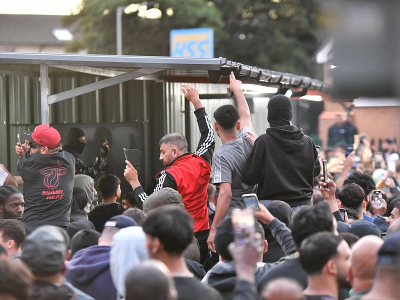 Large crowds were seen in the city.