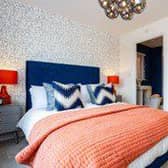 •	The main bedroom inside the show home, which has been designed specifically with first-time buyers
