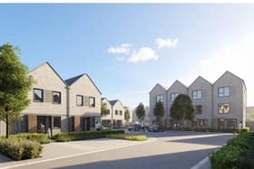 The image shows the 178 homes development at Huntingdon should look when completed.
