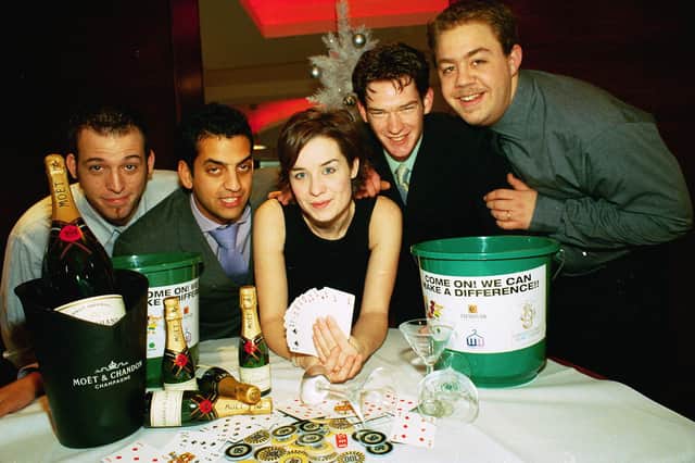 Pictured at The Bar, New Road are staff who organised a fund raising casino for New Year's Eve -  Ian Murthwaite, Adam Clarke, Alan Edwards, Darren Dickings, Maddy Hudson.