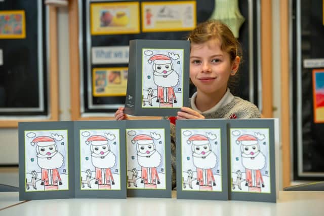 Deanna was chosen as the winner of the Christmas card competition with Barratt Homes.