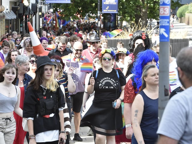 The Green Back Yard hosted the pride event.