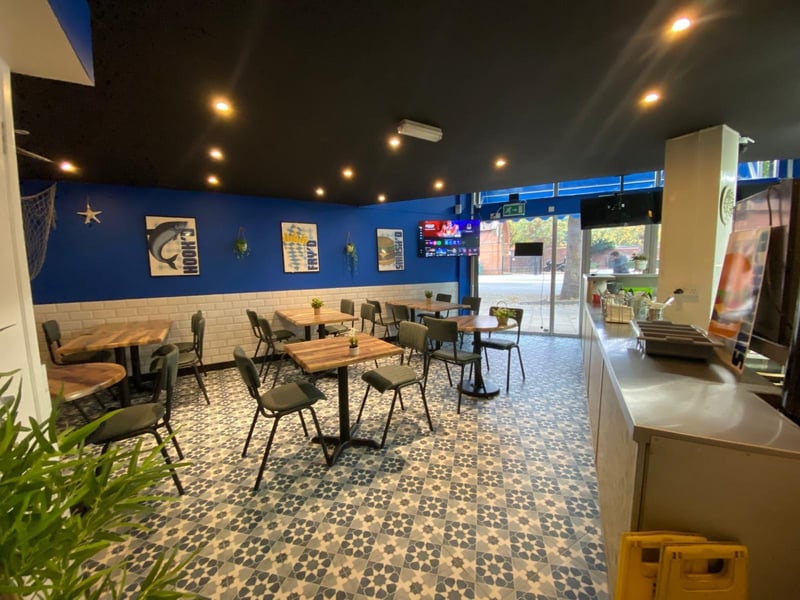 The New Hook'd fish and chips restaurant in Hereward Cross, Peterborough city centre