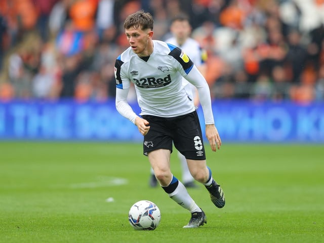Max Bird makes it a Derby County defensive midfield duo. He has come through the youth ranks at Pride Park to make more than 100 appearances for the club.