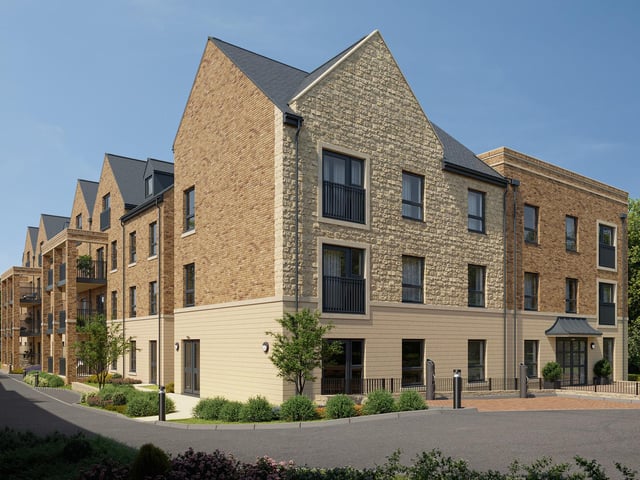 Many of the apartments will have either a balcony or a patio and offer "stunning views".