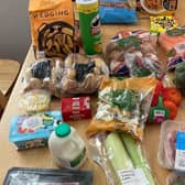 These are the kind of items that volunteers will pack into the three (chilled, ambient and fresh) shopping bags TBBT customers get for £8.50.