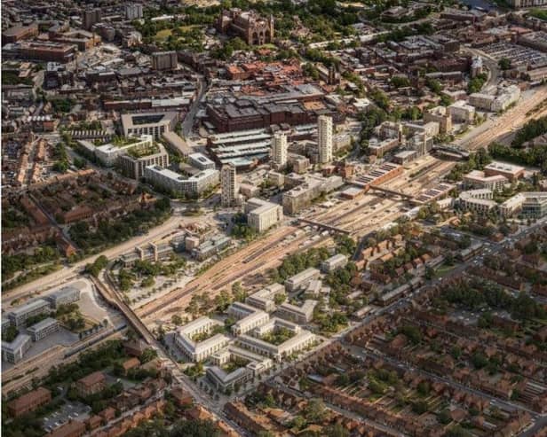 The masterplan vision for the Peterborough Station Quarter.