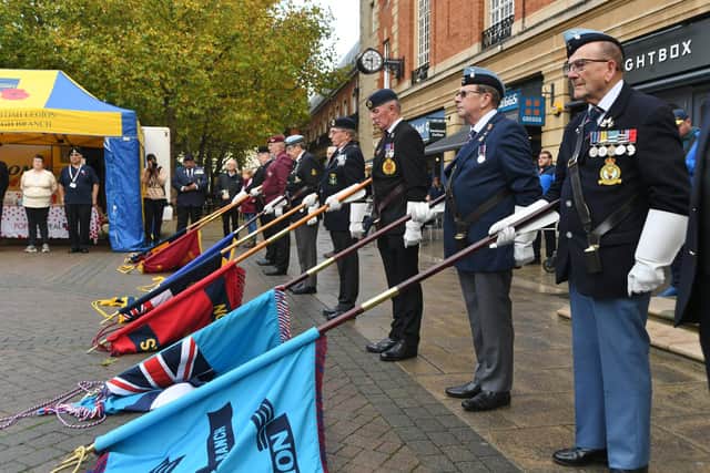 The standard bearers at the Royal British Legion poppy appeal launch last year.