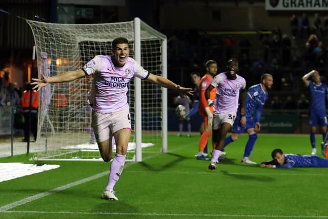 Ronnie Edwards celebrates his first senior goal. Photo: Joe Dent/theposh.com.