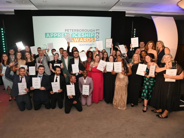 Previous winners of the Peterborough Apprenticeship Awards.