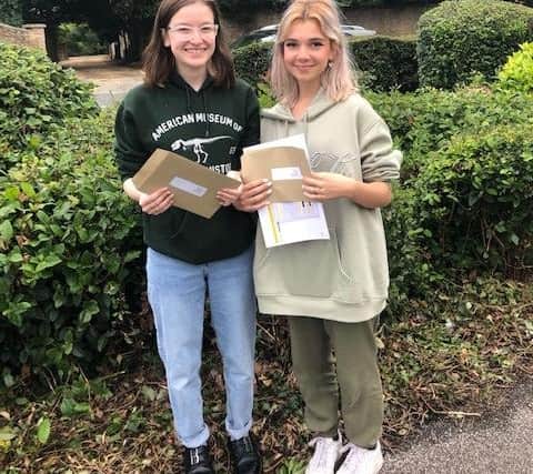 Pupils at Cromwell Community College celebrating their results.