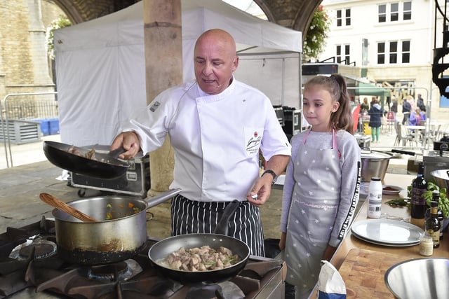 Chef Aldo Zilli with his daughter Twiggy.