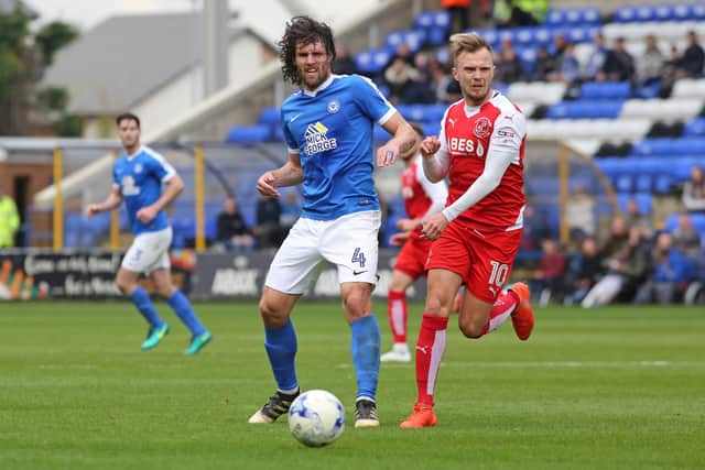 Michael Bostwick in action for Posh in 2017. Photo: Joe Dent/theposh.com