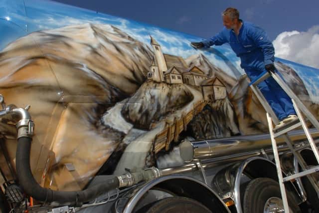 Giovanni Melmer, 44, from the Austrian Tyrol, polishes up his tanker truck in 2009 (image: David Lowndes)