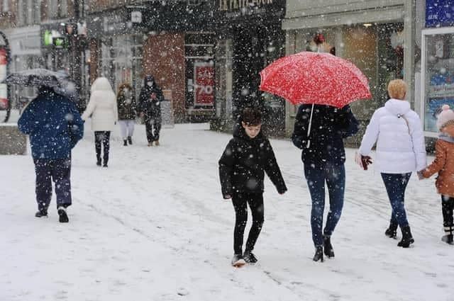 Arctic blast UK: Snow falls in Peterborough this morning