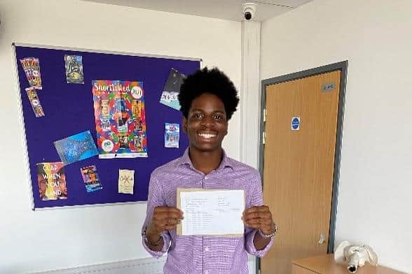 Big smiles from Nathan Isa-Onojobi with his results
