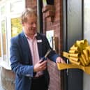 Paul Bristow at the opening of a local business -  The Beeches Independent School at Thorpe Road, Peterborough