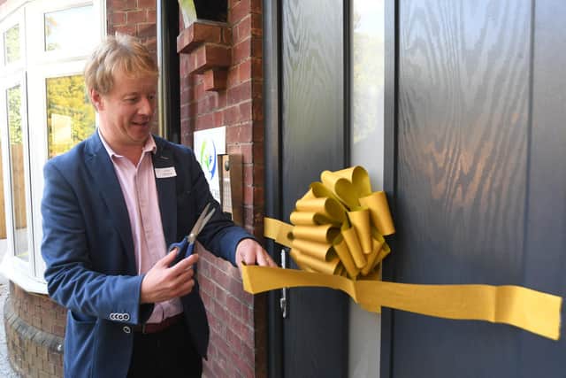 Paul Bristow at the opening of a local business - The Beeches Independent School at Thorpe Road, Peterborough