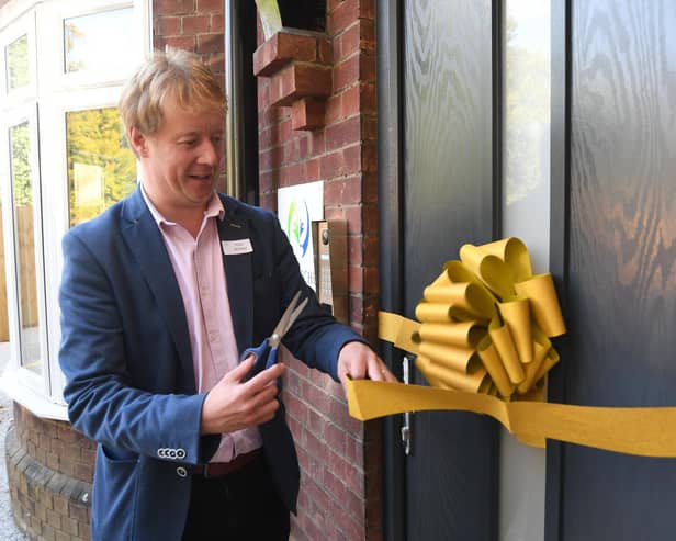 Paul Bristow at the opening of a local business -  The Beeches Independent School at Thorpe Road, Peterborough
