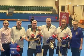 From the left, Greg Harlow, Mick Sidney, Colin Lyth, Jim Pryor, Russell Roe and David King-Taylor.