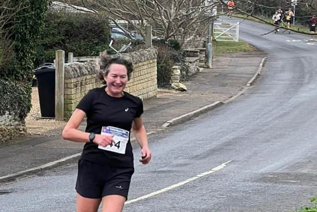 Philippa Taylor during the Stamford St Valentine's 30k race.