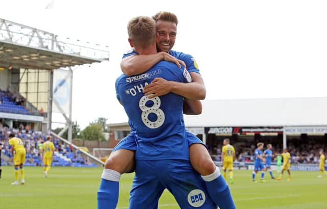 Mark O'Hara and Matt Godden scored debut goals for Posh in the same game. Photo: Joe Dent/theposh.com