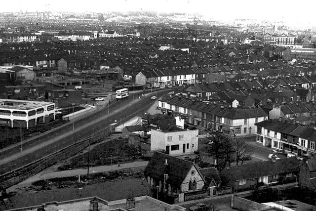 A rare shot of the Fratton/Somers Road area taken in 1976 from the top floor of Edgbaston House