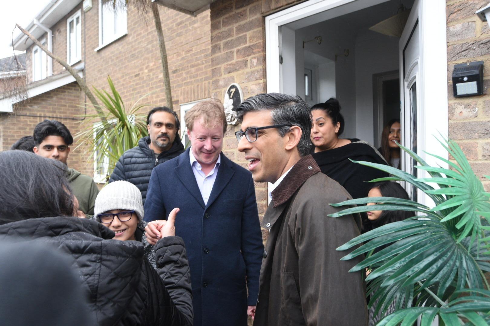 Prime Minister Rishi Sunak makes surprise visit to Peterborough ahead of local elections - Vimarsana News
