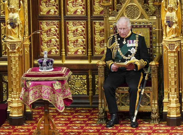 Prince Charles, Prince of Wales reads the Queen's Speech in the House of Lords