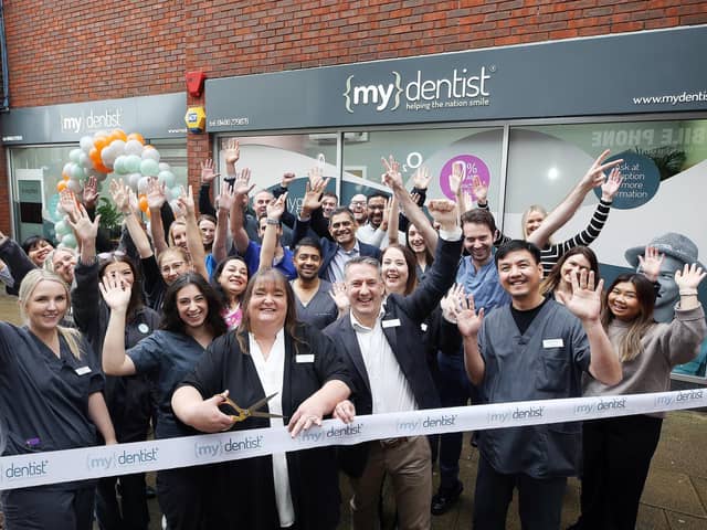 Staff at MyDentist celebrate their move to a new venue in Huntingdon