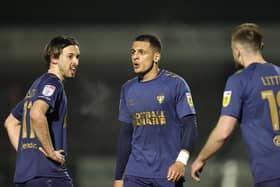 Ali Al-Hamadi in action for AFC Wimbledon. (Photo by Pete Norton/Getty Images).