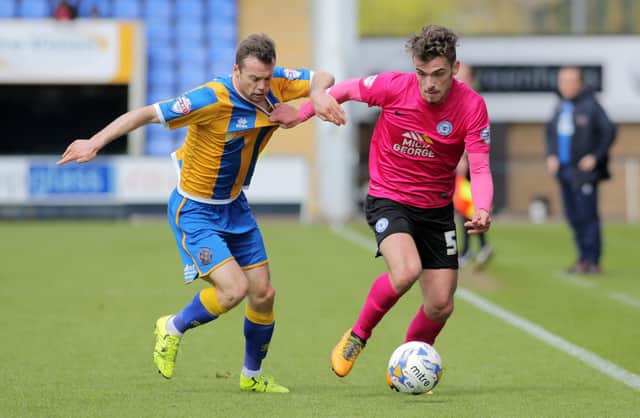 Harry Toffolo (right) in action for Posh. Photo: Joe Dent/theposh.com.