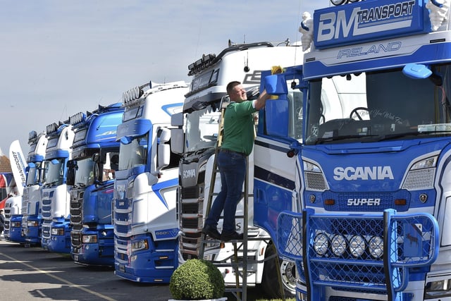 Glen Chambers with his BM7/70 truck at the East of England Arena.