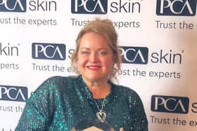Tamsin Ford, who created Aesthetics by Tamsin, in Whittlesey, Peterborough, with her PCA Skin award from the