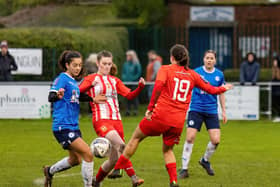 Action from Posh Women v Stourbridge in the National League Cup Plate competition. Photo: Ruby Red Photography.