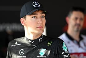 George Russell took third spot in Baku on Sunday.