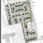 The site layout for the new homes in Peterborough.