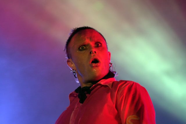 Gig on the Green in 2002, Prodigy frontman Keith Flint.