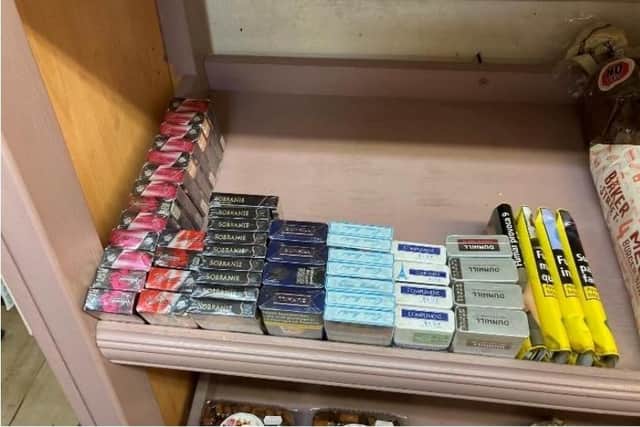 Some of the illegal tobacco products seized by HMRC.