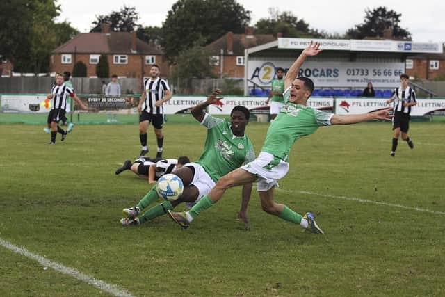 Action from FC Peterborough Reserves v Long Sutton Athletic. Photo: Tom Symonds