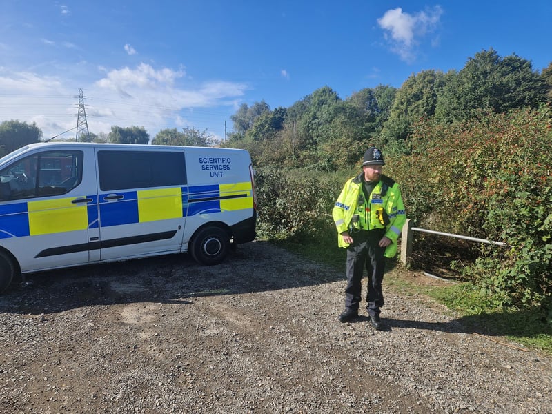 A police officer at the scene