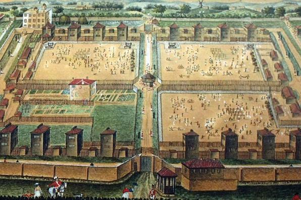 Painting of the depot at Norman Cross.