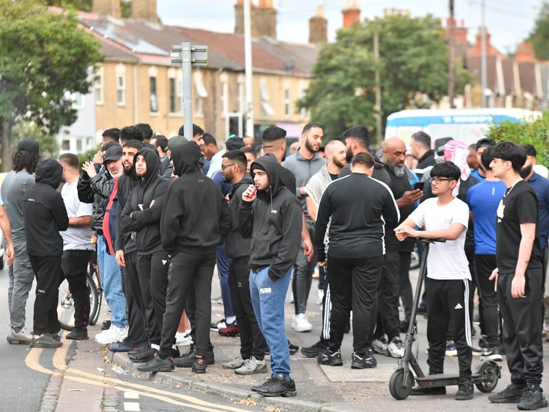 Large crowds were seen in the city.