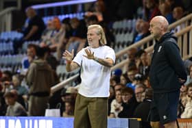 Robbie Savage takes charge of his first Football League match. Photo: David Lowndes.