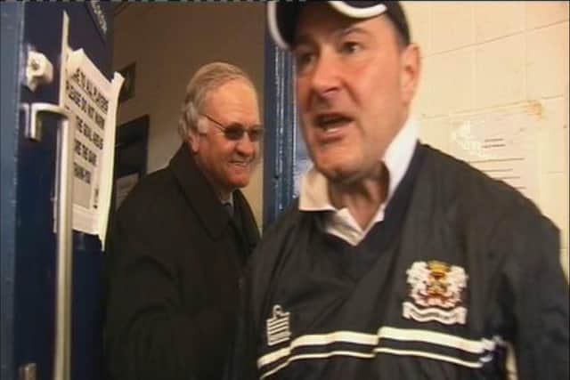 Steve Bleasdale (front) with Ron Atkinson. Photo PT Archives.