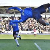 PT photographer David Lowndes brilliantly caught Nathanael Ogbeta flying through the air to celebrate his first Posh goal last weekend.